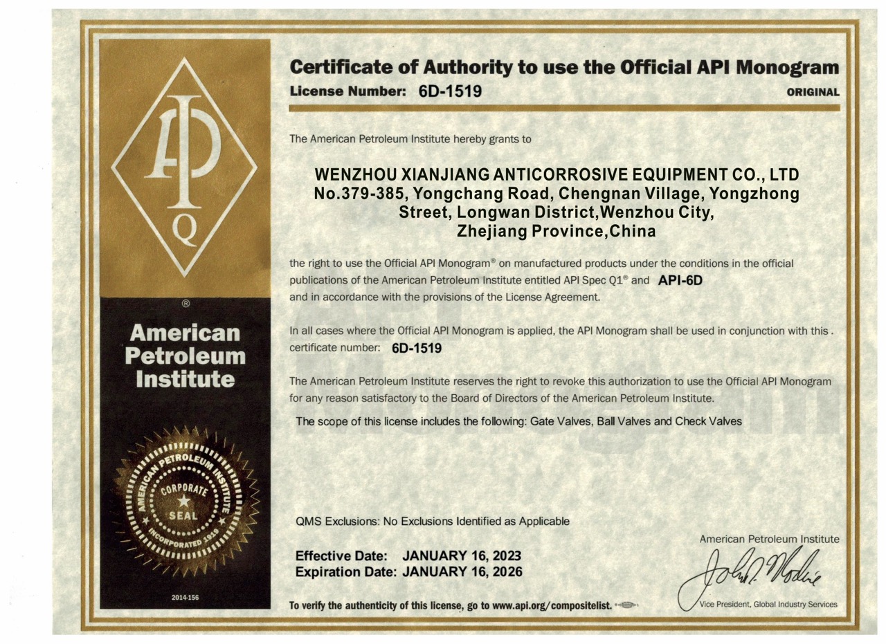 API6D Certification